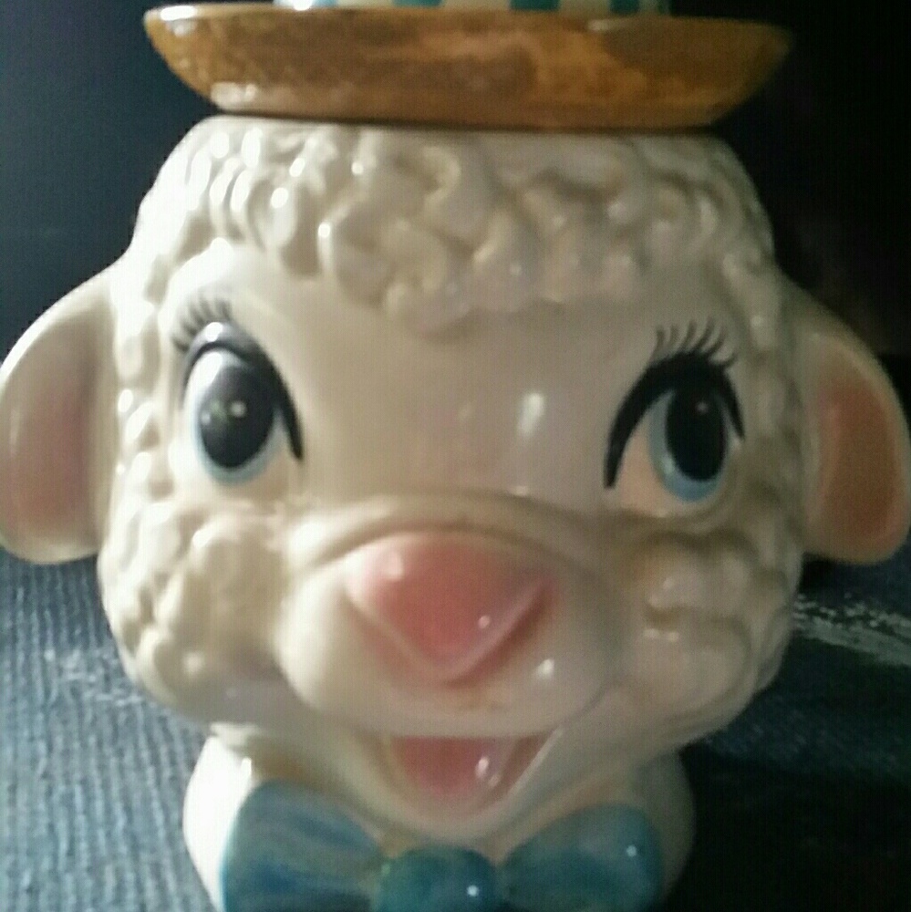 Lambs Head Cookie jar.